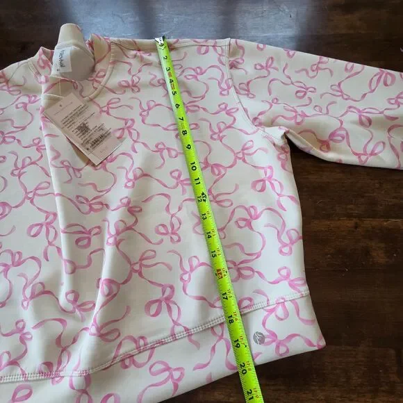 AS Revival Pink Bow Oversized Sweatshirt Cropped Coquette Crewneck NWT M - Picture 7 of 7